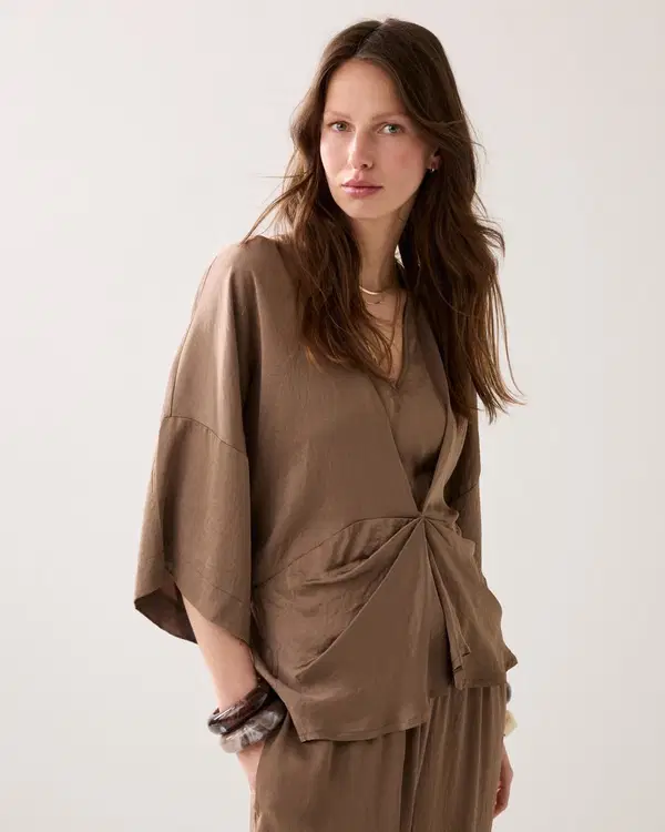 Summum Blouse 2s3506-11817 Taupe 1
