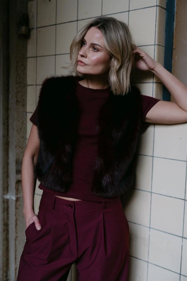 Aimée the Label Gilet Isla Rood 1
