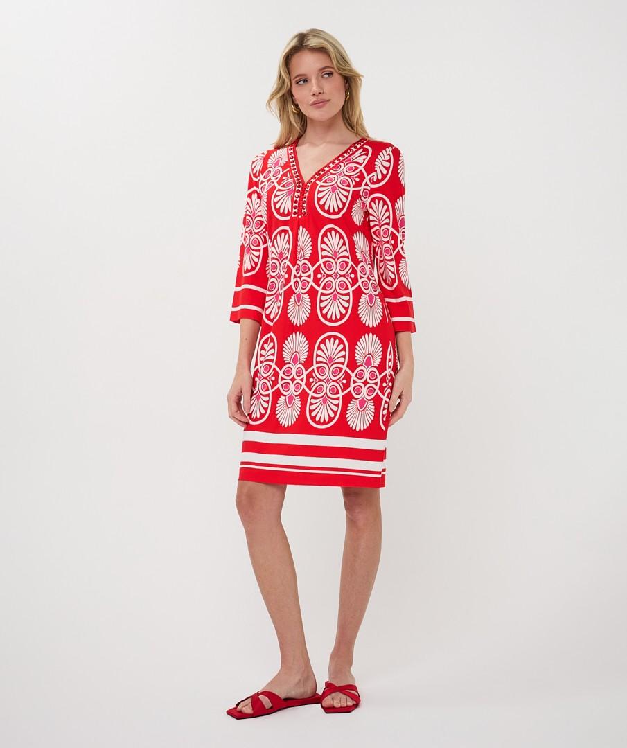 EsQualo Jurk HS26.30217 Rood 6