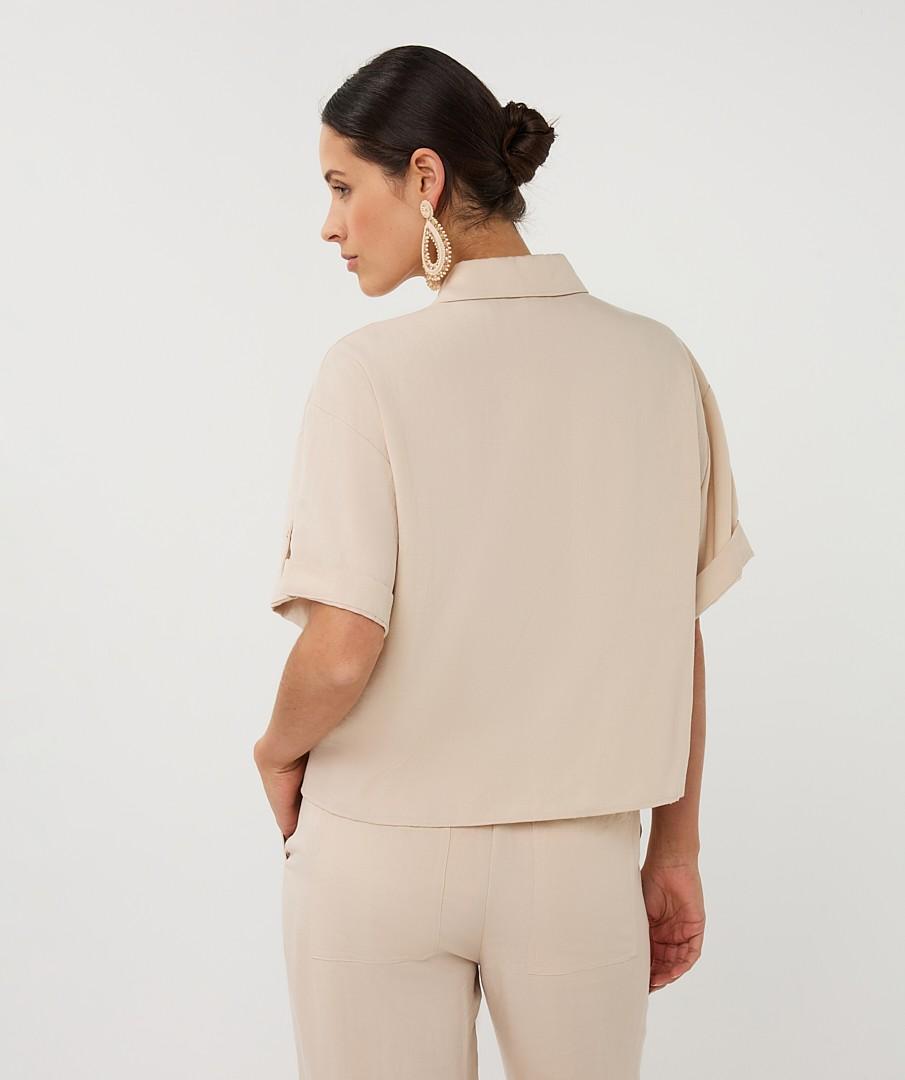 EsQualo Blouse SP26.10039 Beige 3