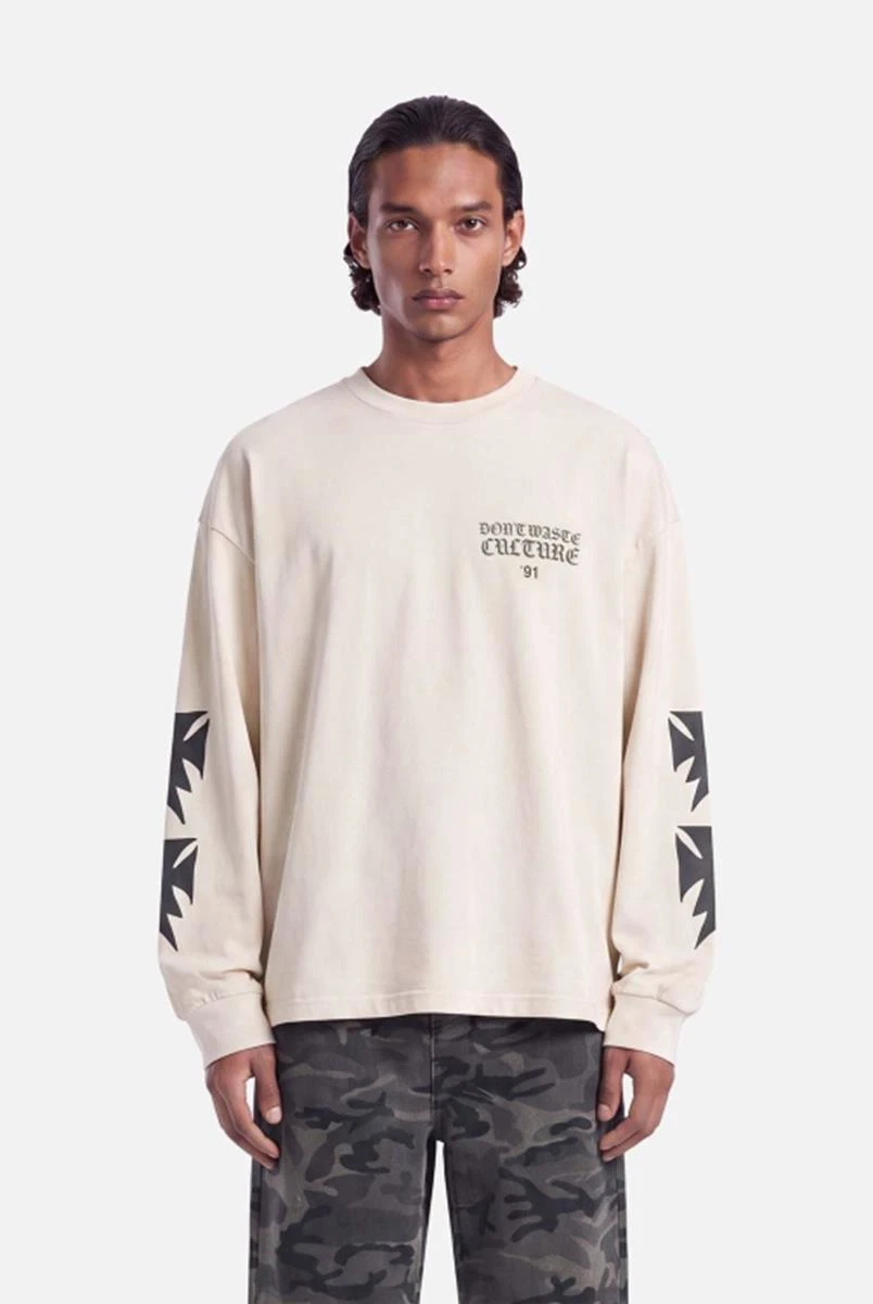 Don't waste culture Longsleeve Fina Beige 2