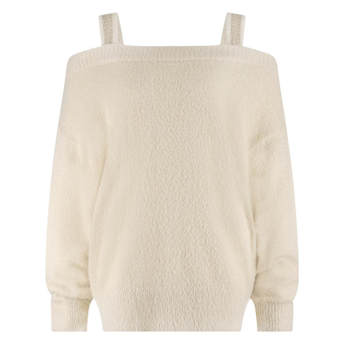 NUKUS Trui Praag Lurex Beige 2