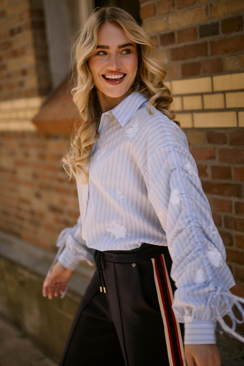 NUKUS Blouse Rosa Blauw 5