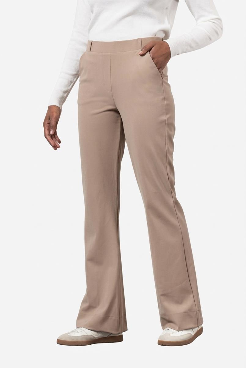 Studio Anneloes Pantalon Flair Bonded Beige 1
