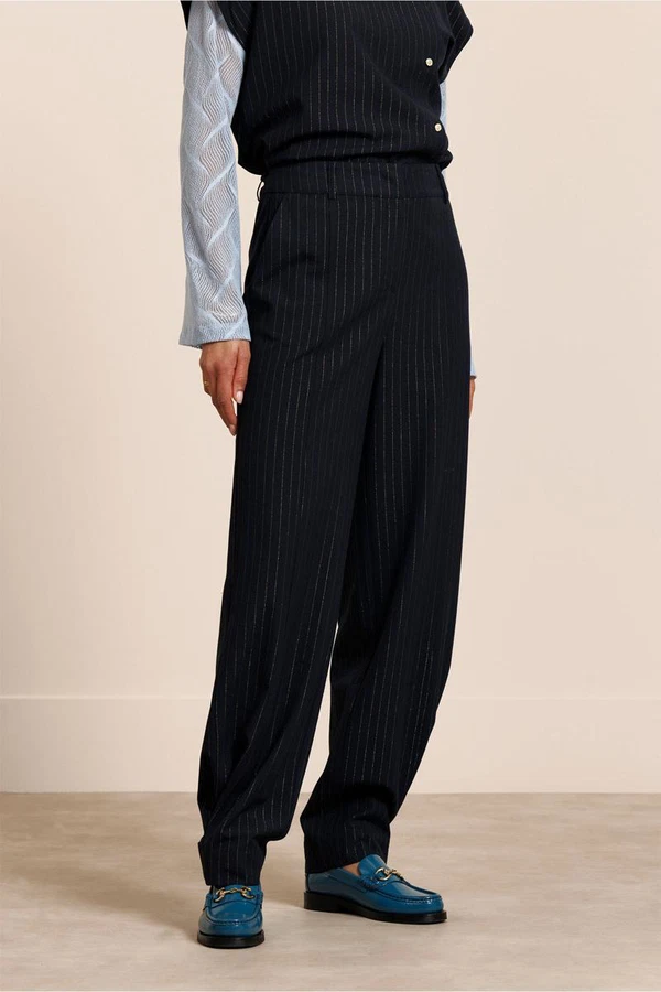 Studio Anneloes Pantalon Jana Gold Stripe Blauw 1