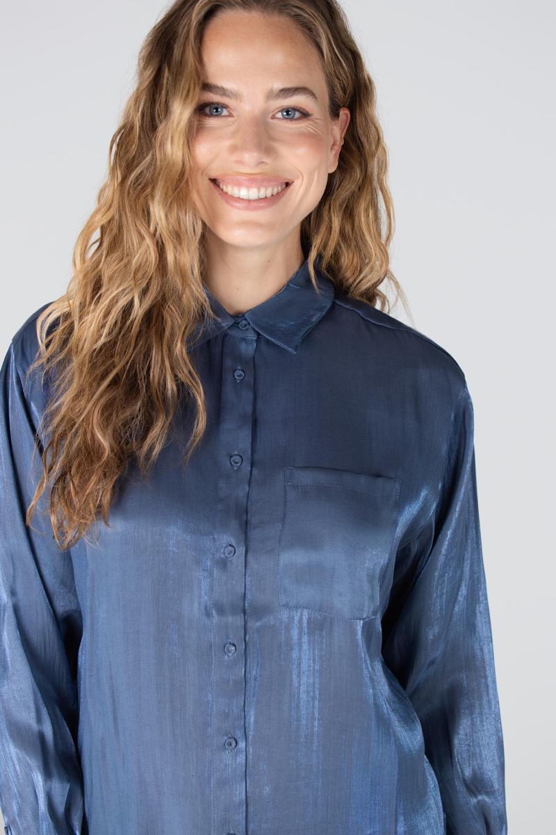 Jansen Amsterdam Blouse BISA W25 Blauw 3