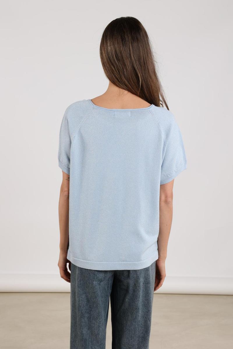 NUKUS T-Shirt Anita Lurex Blauw 6