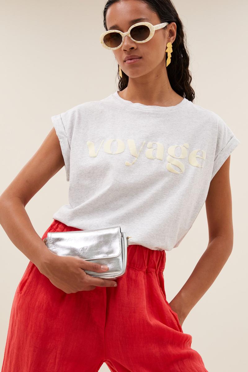 By-Bar T-Shirt Tobi Voyage Top Grijs 5