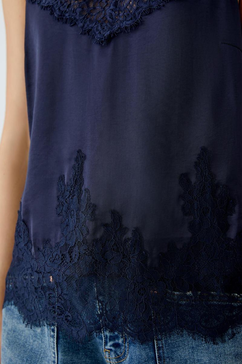 Oui Blouse 0094325 Blauw 4