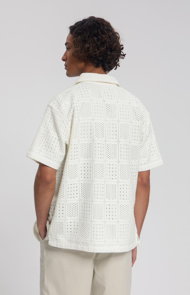 Law of the Sea Overhemd Siren Ajour Knitted Resort Off-White 3