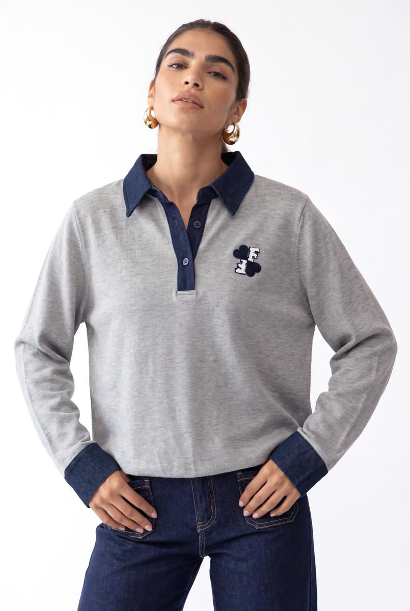 Florèz Polo Elison Grijs 1