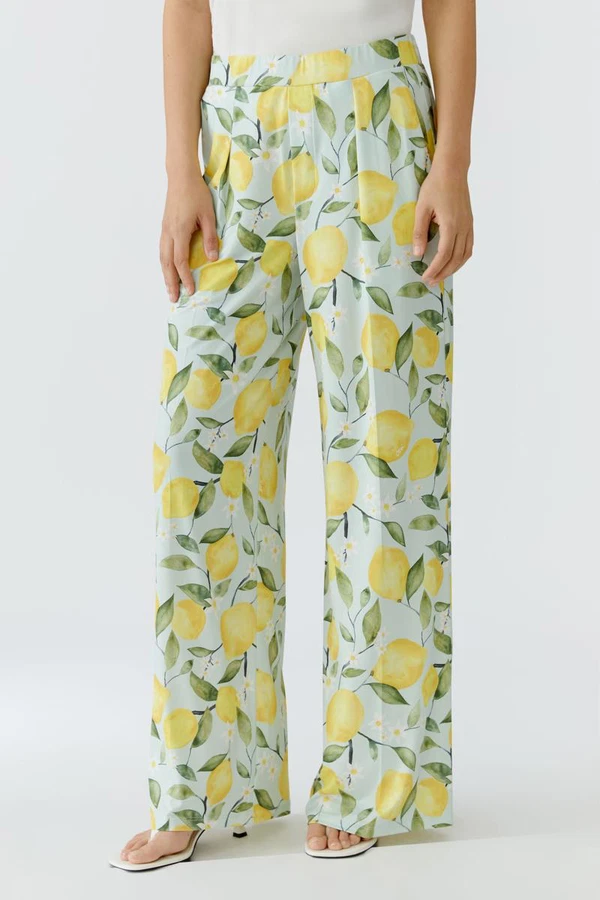 Oui Pantalon 0097593 Geel  1