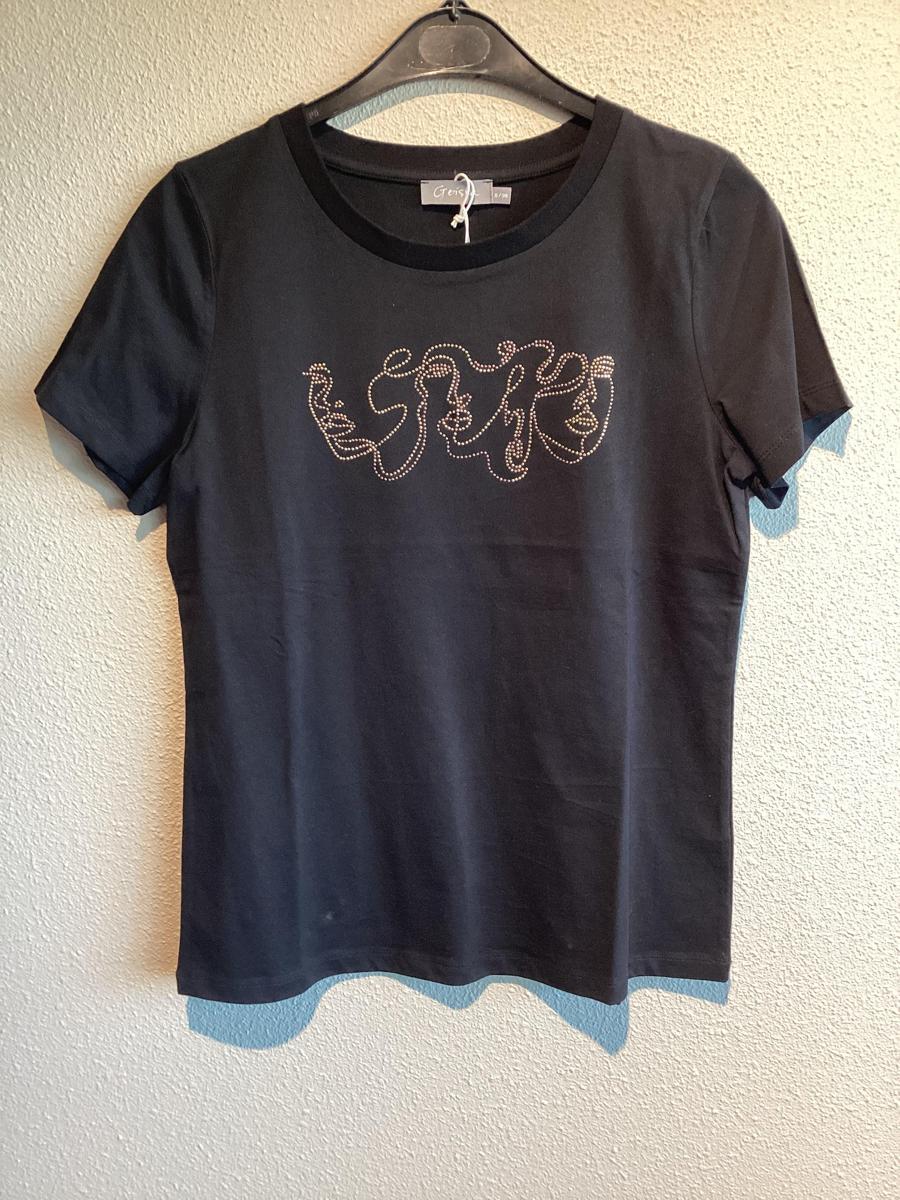 Geisha T-Shirt 52608-41 Zwart 2