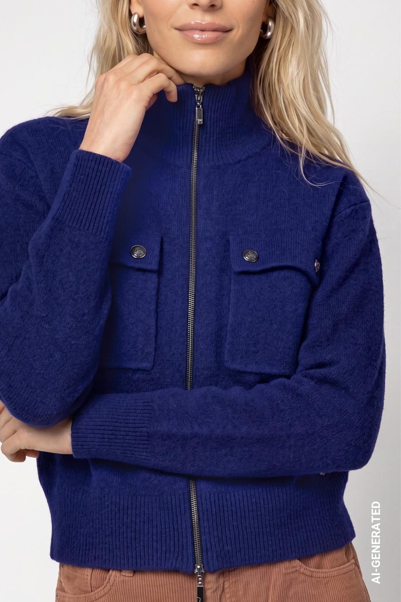 Monari Vest 810603 Blauw 5