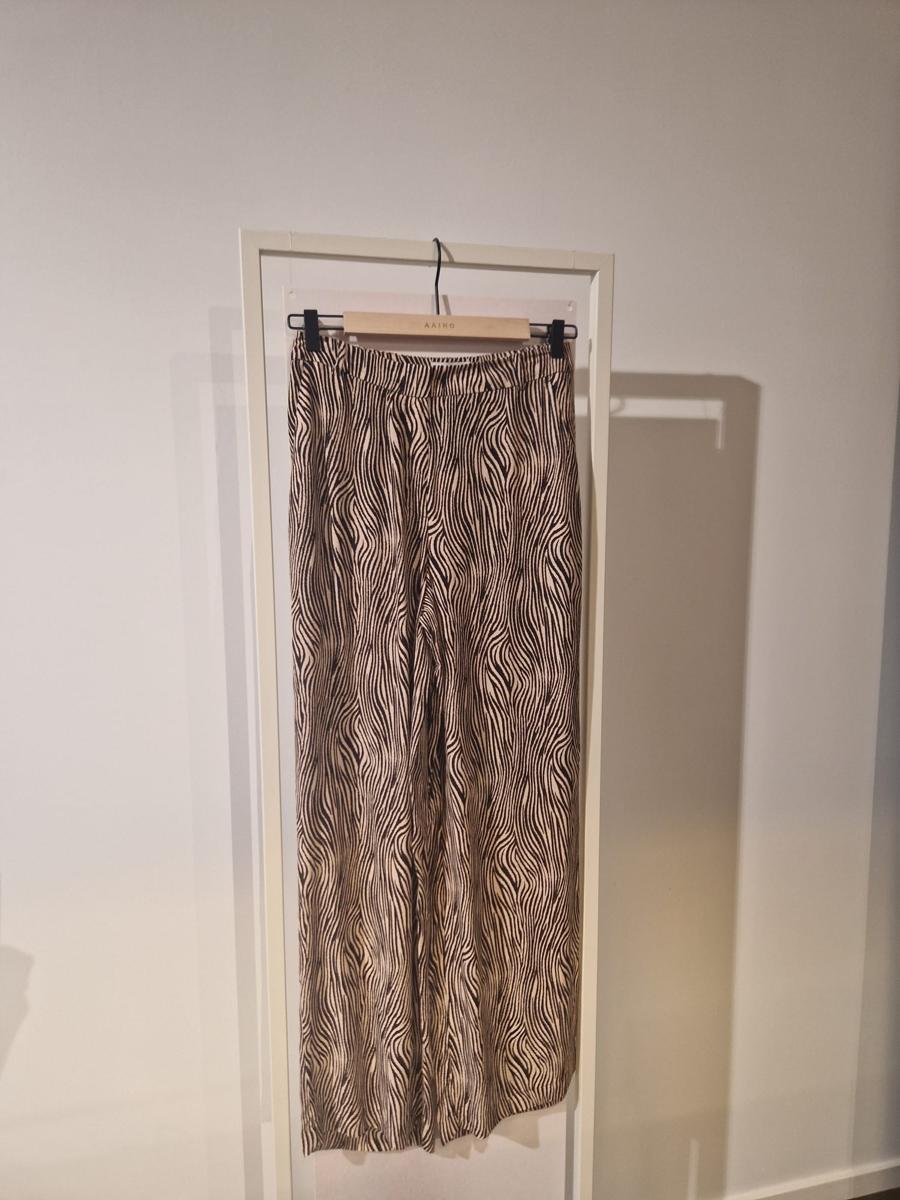 Aaiko Pantalon CECILIA ZEBRA VIS Bruin 1