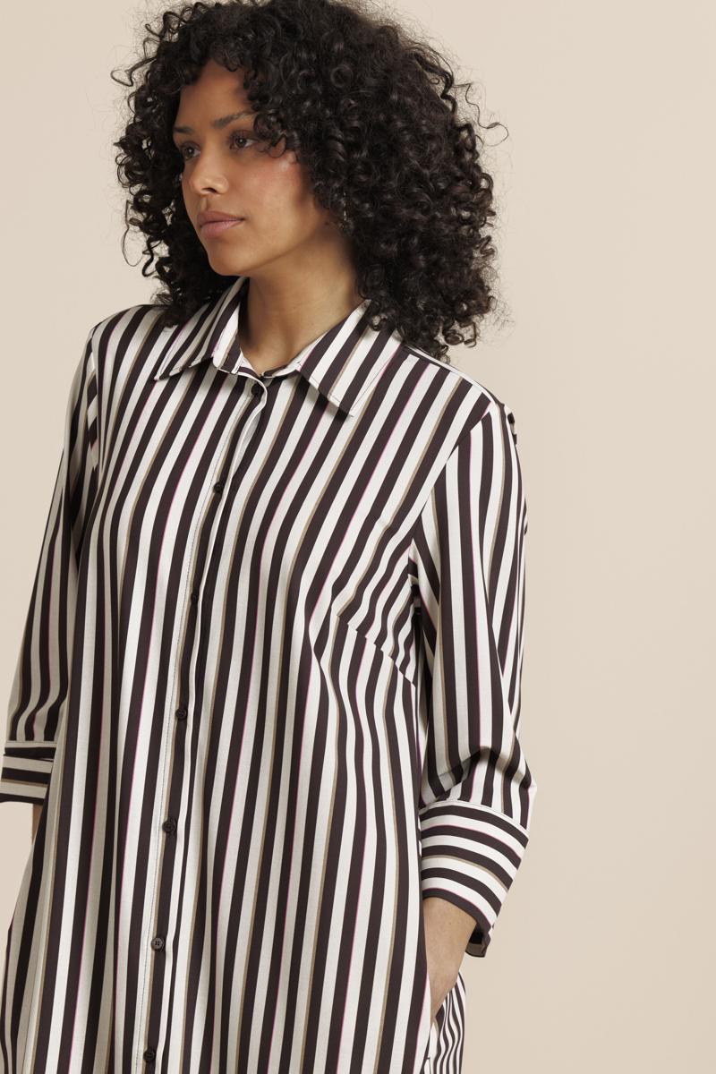 Studio Anneloes Jurk Soof stripe dress Bruin 4