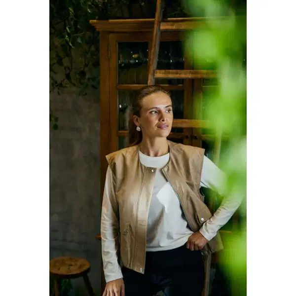 Freequent Gilet Cana Taupe 1