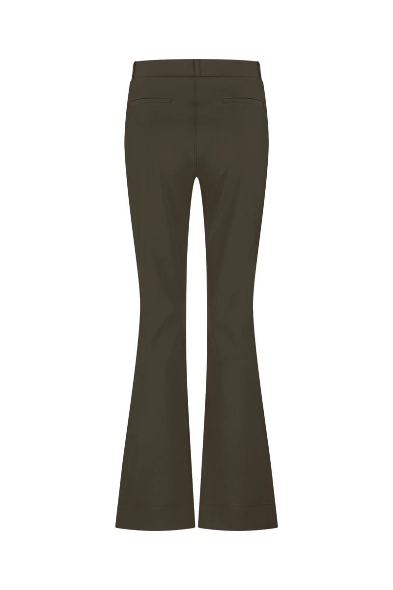 Studio Anneloes Pantalon Flair Bonded Groen 4