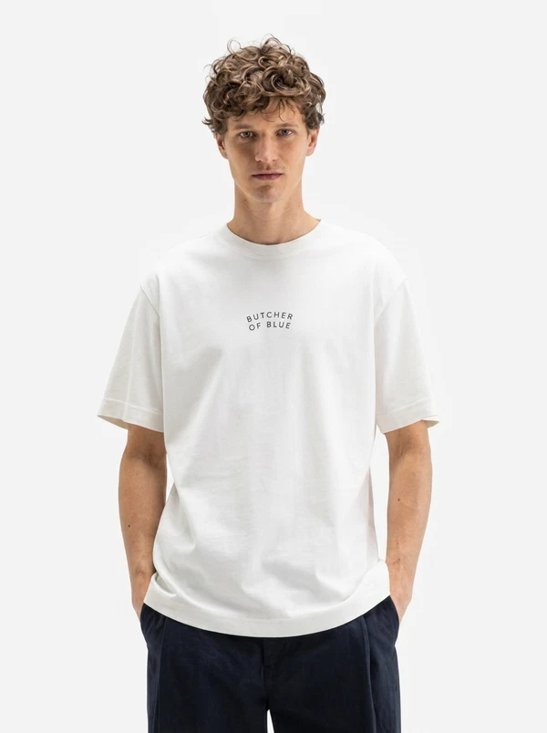Butcher of Blue T-Shirt Mercer Layer Wit 1