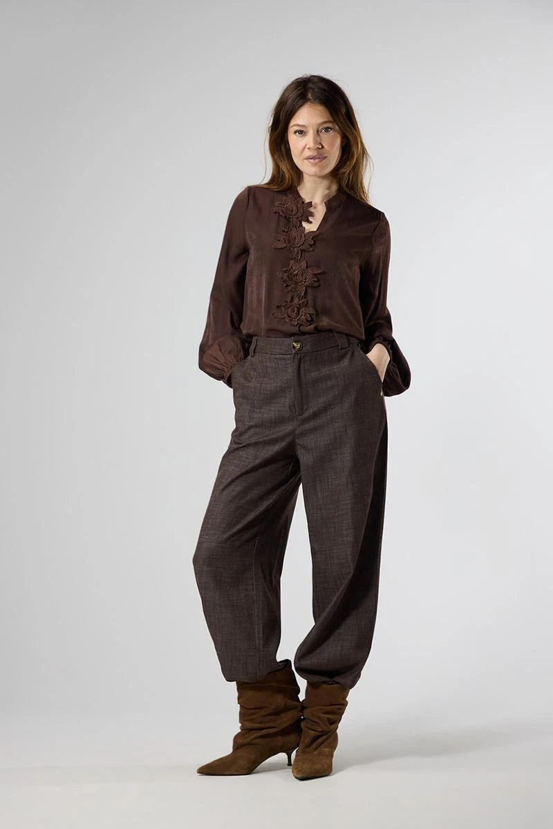 Label DOT Blouse 2621042 Bruin 6
