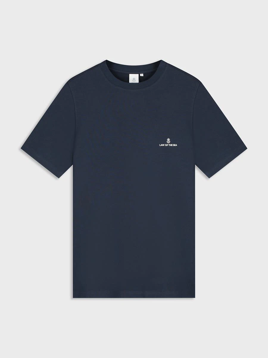 Law of the Sea T-Shirt Logo Blauw 2