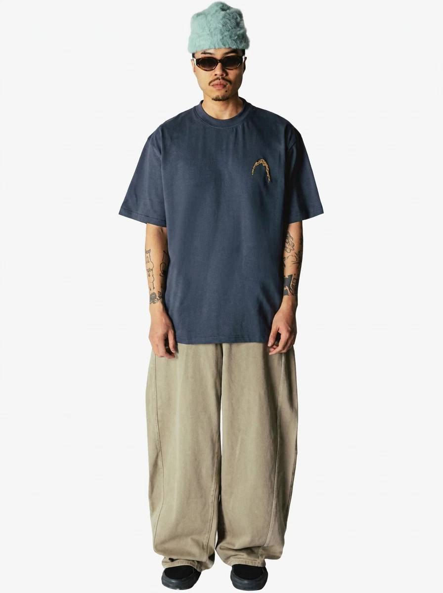 WOODBIRD T-Shirt Baine Blauw 1